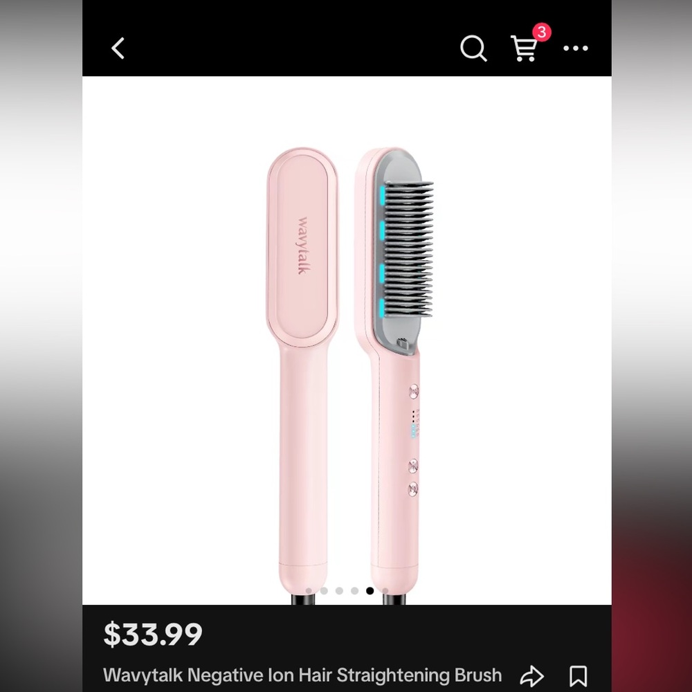 Heated comb straightener